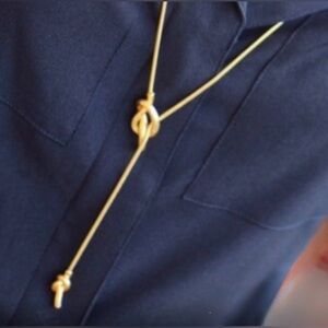 Madewell Adjustable Knot Gold Hardware necklace